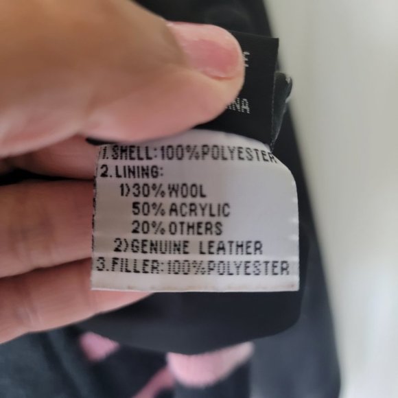 VTG Y2K Genuine Leather Wool Pink Playboy Bunny Reversible Varsity Jacket - Picture 12 of 12